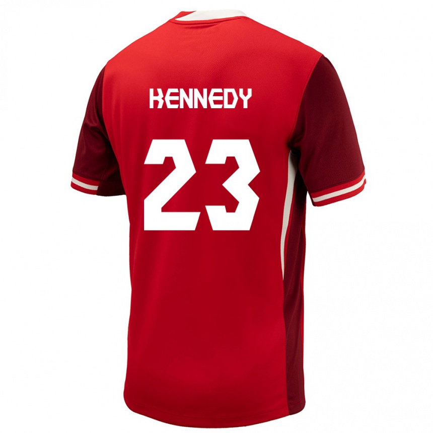 Herren Fußball Kanada Scott Kennedy #23 Rot Heimtrikot Trikot 24-26 T-Shirt Luxemburg