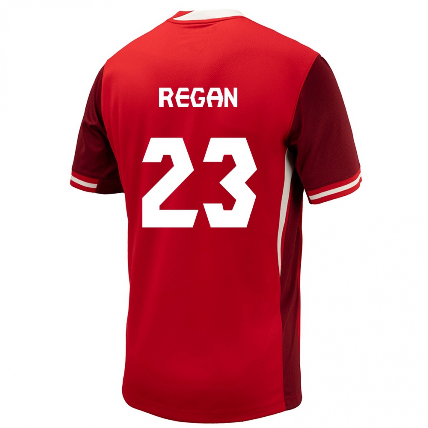 Herren Fußball Kanada Emma Regan #23 Rot Heimtrikot Trikot 24-26 T-Shirt Luxemburg
