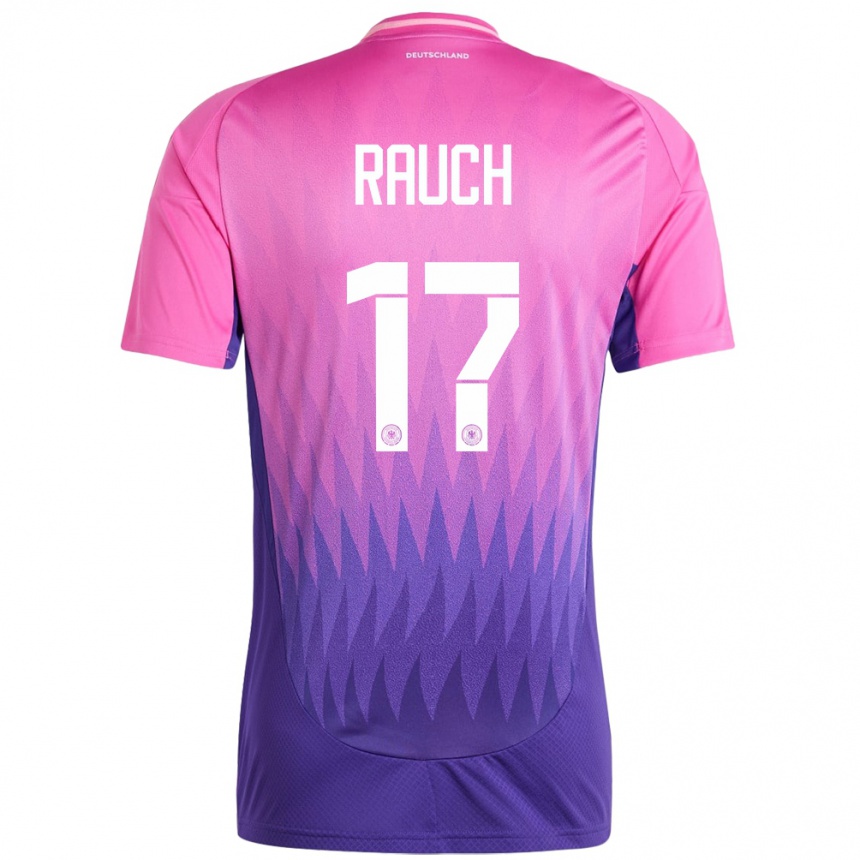 Herren Fußball Deutschland Felicitas Rauch #17 Pink Lila Auswärtstrikot Trikot 24-26 T-Shirt Luxemburg