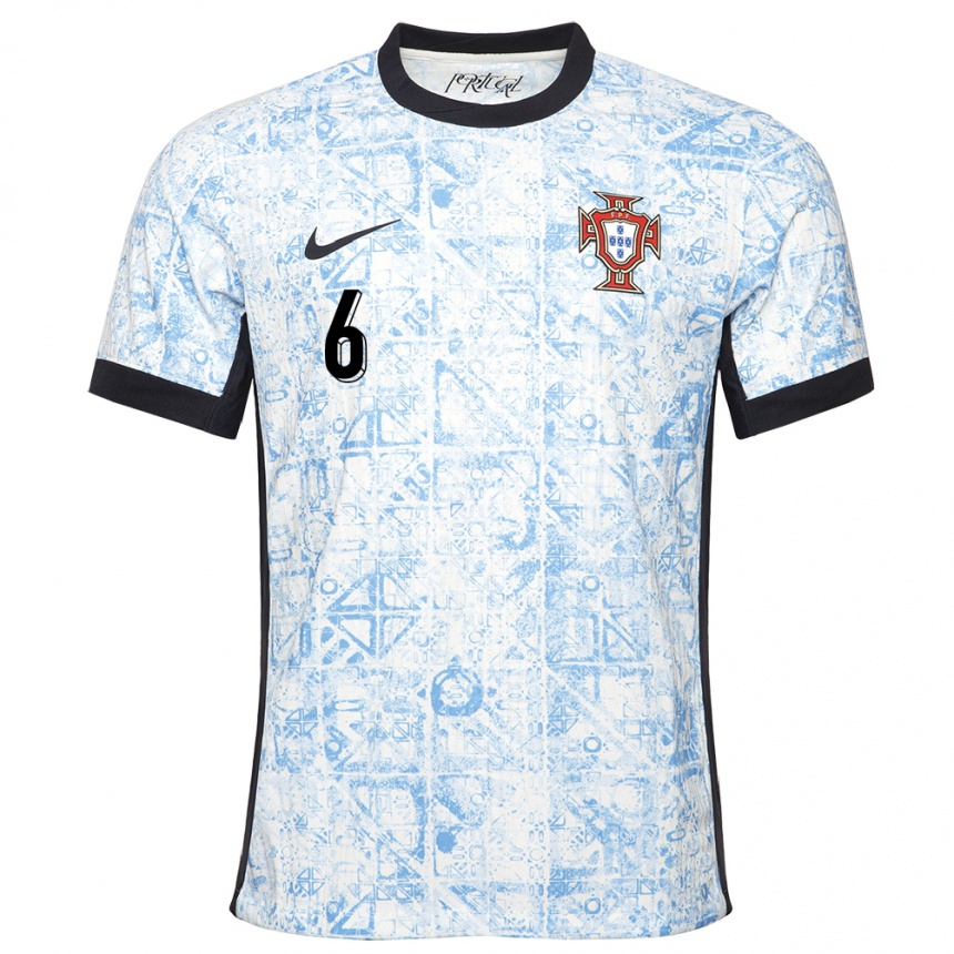 Herren Fußball Portugal Joao Palhinha #6 Cremeblau Auswärtstrikot Trikot 24-26 T-Shirt Luxemburg