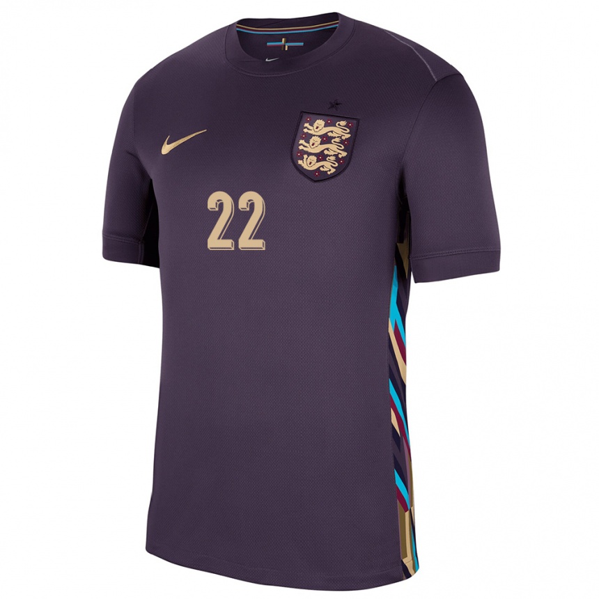 Herren Fußball England James Trafford #22 Dunkle Rosine Auswärtstrikot Trikot 24-26 T-Shirt Luxemburg