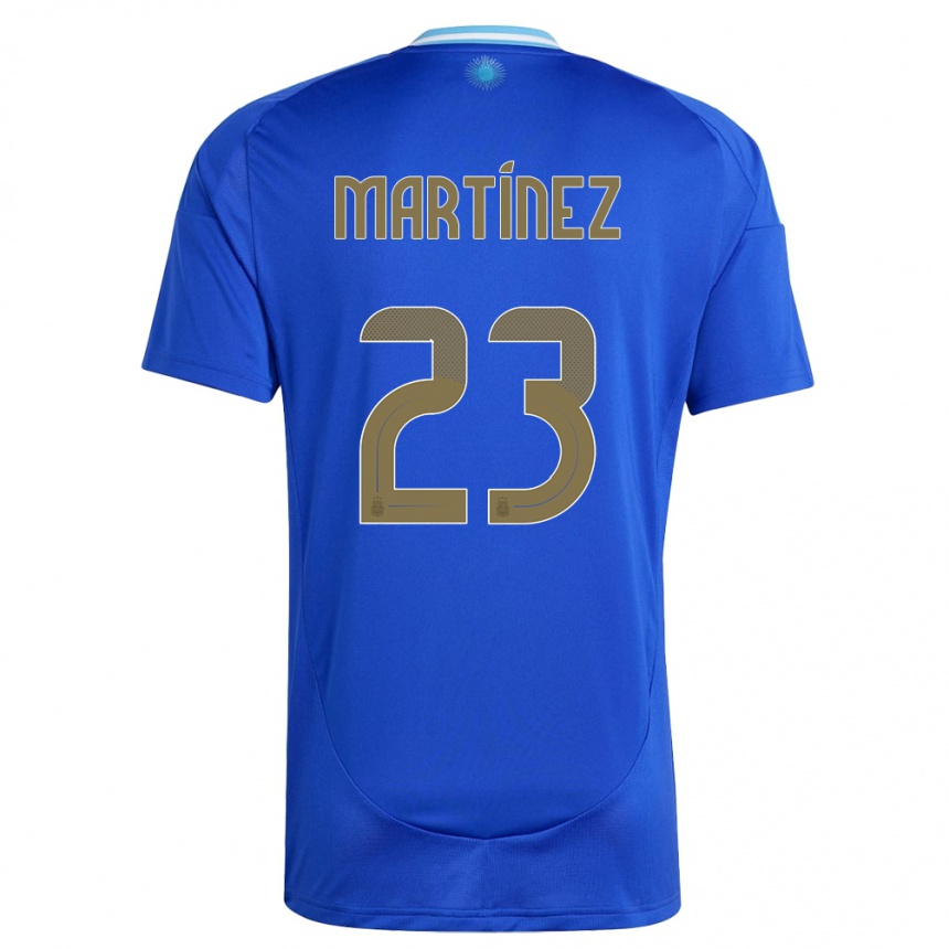 Herren Fußball Argentinien Emiliano Martinez #23 Blau Auswärtstrikot Trikot 24-26 T-Shirt Luxemburg