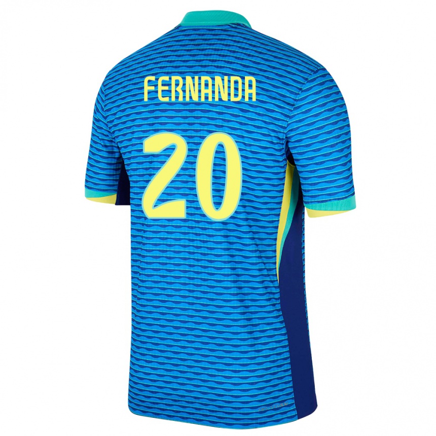 Herren Fußball Brasilien Fernanda Palermo #20 Blau Auswärtstrikot Trikot 24-26 T-Shirt Luxemburg
