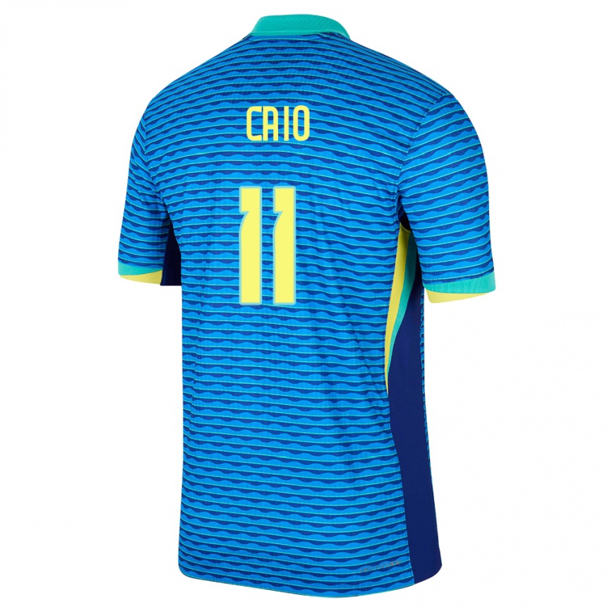 Herren Fußball Brasilien Caio #11 Blau Auswärtstrikot Trikot 24-26 T-Shirt Luxemburg