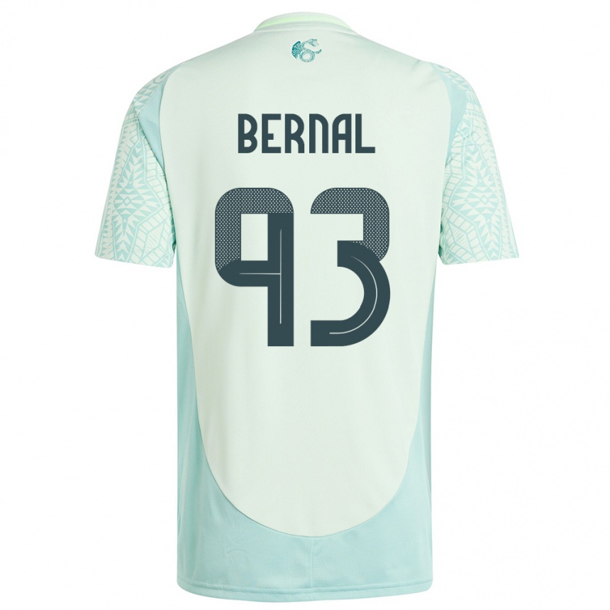 Herren Fußball Mexiko Rebeca Bernal #93 Leinengrün Auswärtstrikot Trikot 24-26 T-Shirt Luxemburg