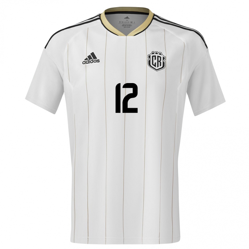 Herren Fußball Costa Rica Joel Campbell #12 Weiß Auswärtstrikot Trikot 24-26 T-Shirt Luxemburg