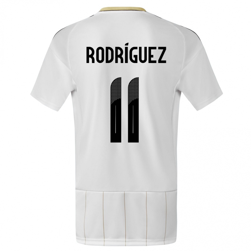 Herren Fußball Costa Rica Raquel Rodriguez #11 Weiß Auswärtstrikot Trikot 24-26 T-Shirt Luxemburg