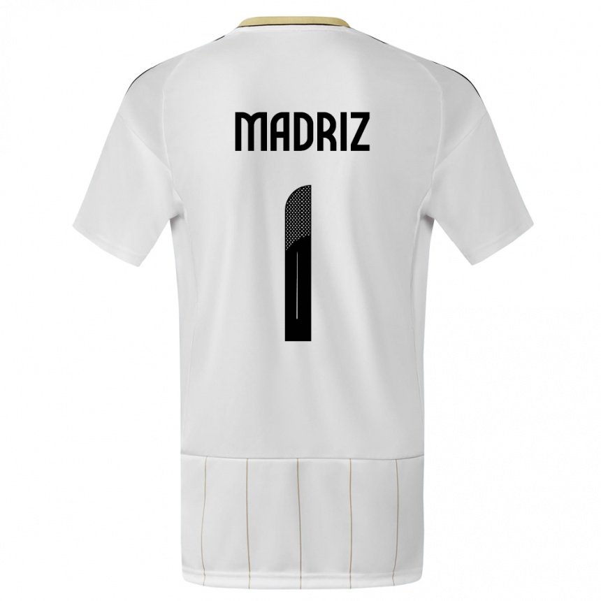 Herren Fußball Costa Rica Abraham Madriz #1 Weiß Auswärtstrikot Trikot 24-26 T-Shirt Luxemburg