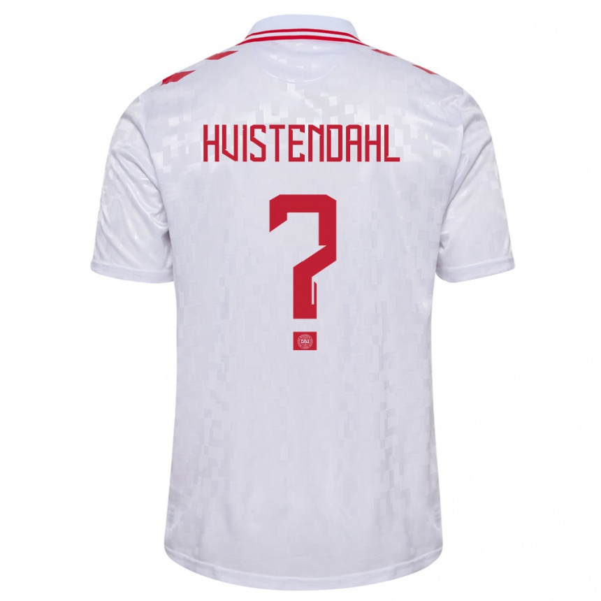 Herren Fußball Dänemark Johan Hvistendahl #0 Weiß Auswärtstrikot Trikot 24-26 T-Shirt Luxemburg