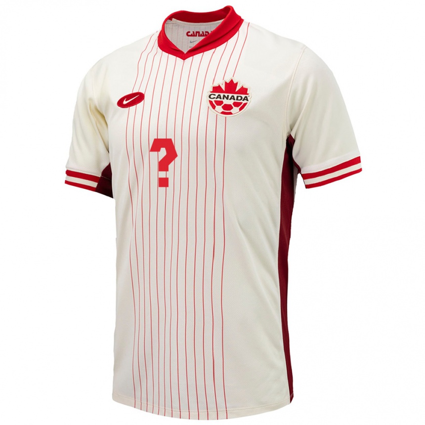 Herren Fußball Kanada Kosi Thompson #0 Weiß Auswärtstrikot Trikot 24-26 T-Shirt Luxemburg