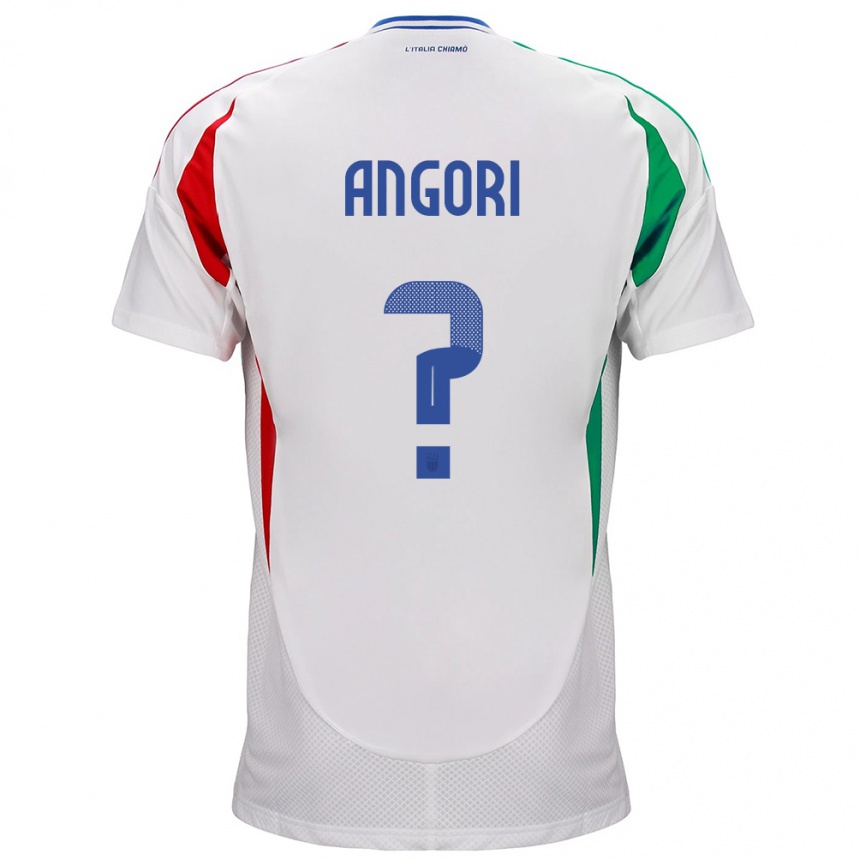 Herren Fußball Italien Samuele Angori #0 Weiß Auswärtstrikot Trikot 24-26 T-Shirt Luxemburg