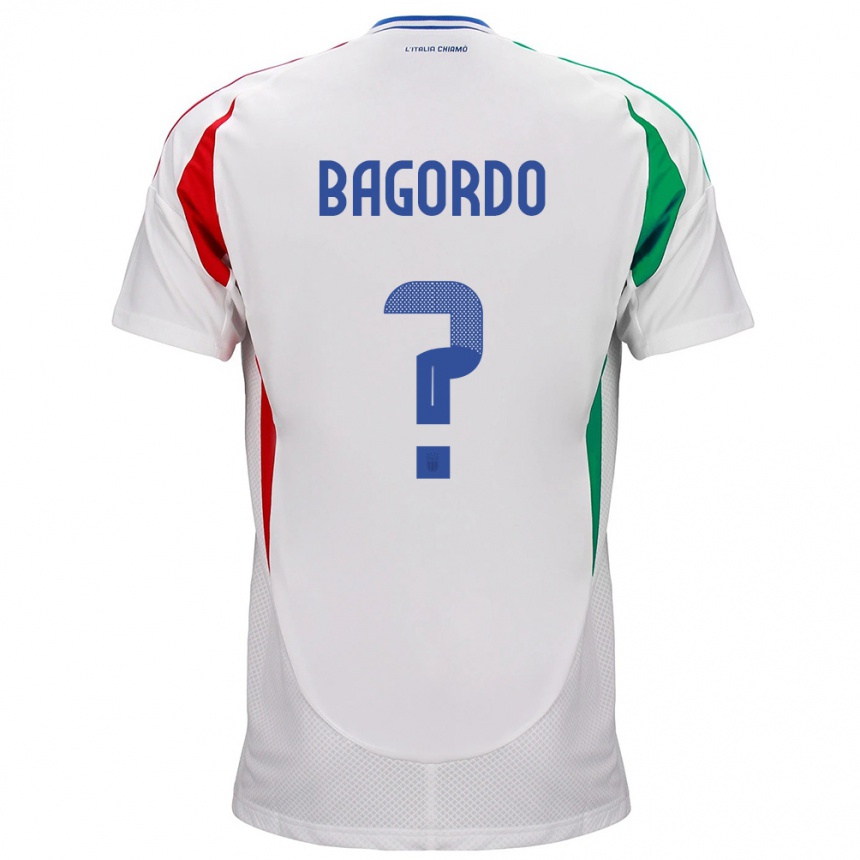 Herren Fußball Italien Cristian Bagordo #0 Weiß Auswärtstrikot Trikot 24-26 T-Shirt Luxemburg