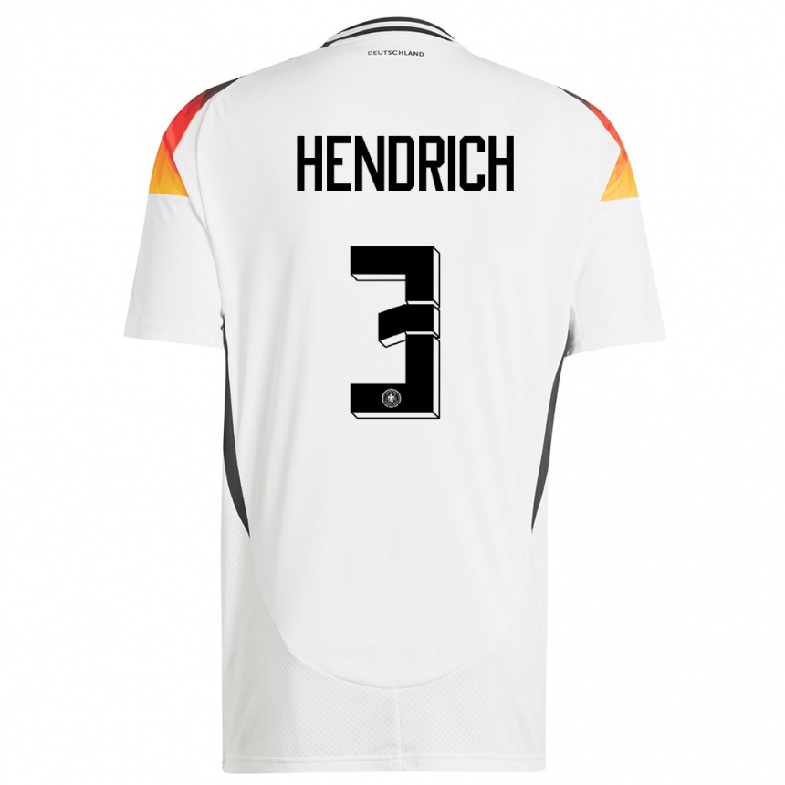Damen Fußball Deutschland Kathrin Hendrich #3 Weiß Heimtrikot Trikot 24-26 T-Shirt Luxemburg
