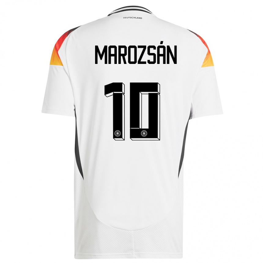 Damen Fußball Deutschland Dzsenifer Marozsan #10 Weiß Heimtrikot Trikot 24-26 T-Shirt Luxemburg