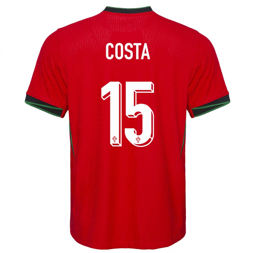 Damen Fußball Portugal Carole Costa #15 Rot Heimtrikot Trikot 24-26 T-Shirt Luxemburg