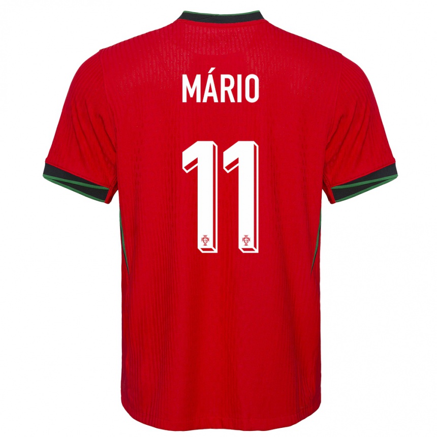 Damen Fußball Portugal Joao Mario #11 Rot Heimtrikot Trikot 24-26 T-Shirt Luxemburg