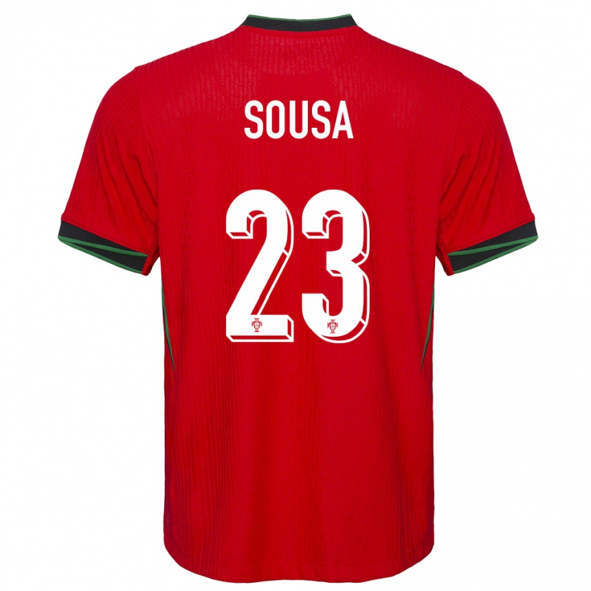 Damen Fußball Portugal Afonso Sousa #23 Rot Heimtrikot Trikot 24-26 T-Shirt Luxemburg