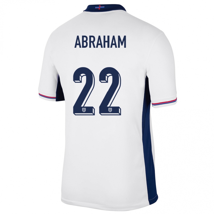 Damen Fußball England Tammy Abraham #22 Weiß Heimtrikot Trikot 24-26 T-Shirt Luxemburg