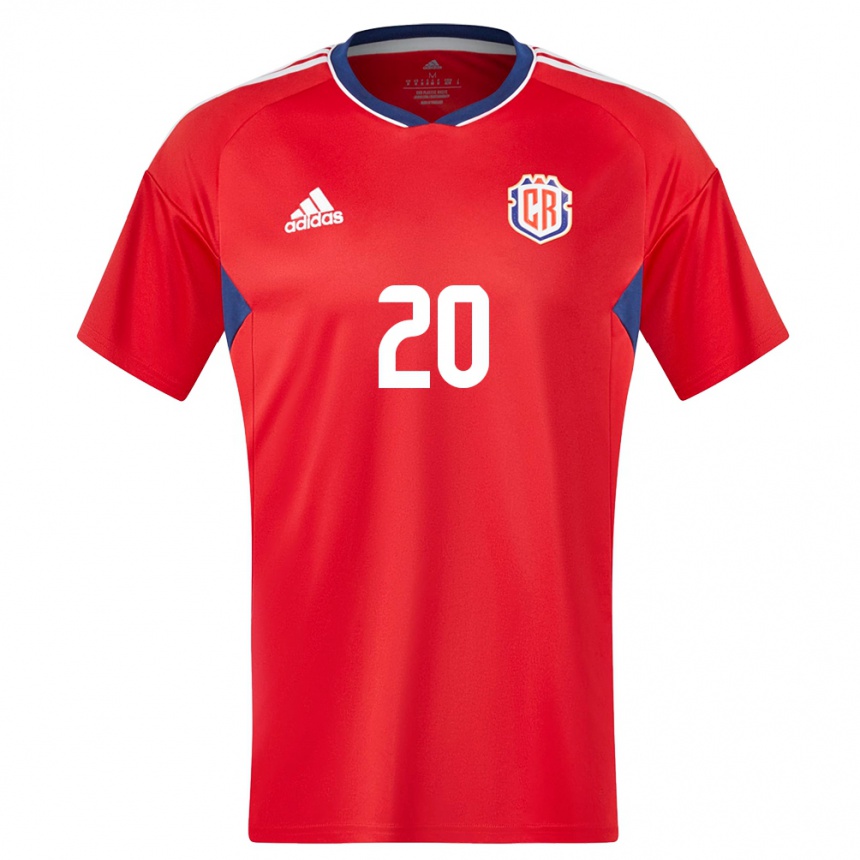 Damen Fußball Costa Rica Enyel Escoe #20 Rot Heimtrikot Trikot 24-26 T-Shirt Luxemburg