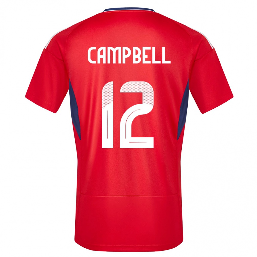 Damen Fußball Costa Rica Joel Campbell #12 Rot Heimtrikot Trikot 24-26 T-Shirt Luxemburg