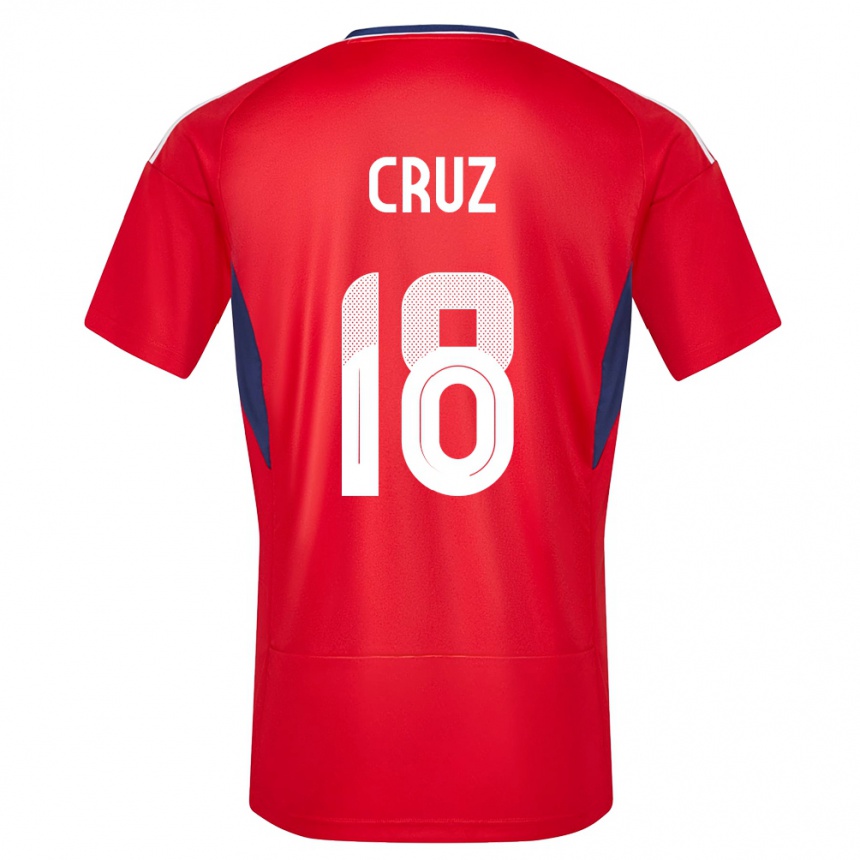 Damen Fußball Costa Rica Aaron Cruz #18 Rot Heimtrikot Trikot 24-26 T-Shirt Luxemburg