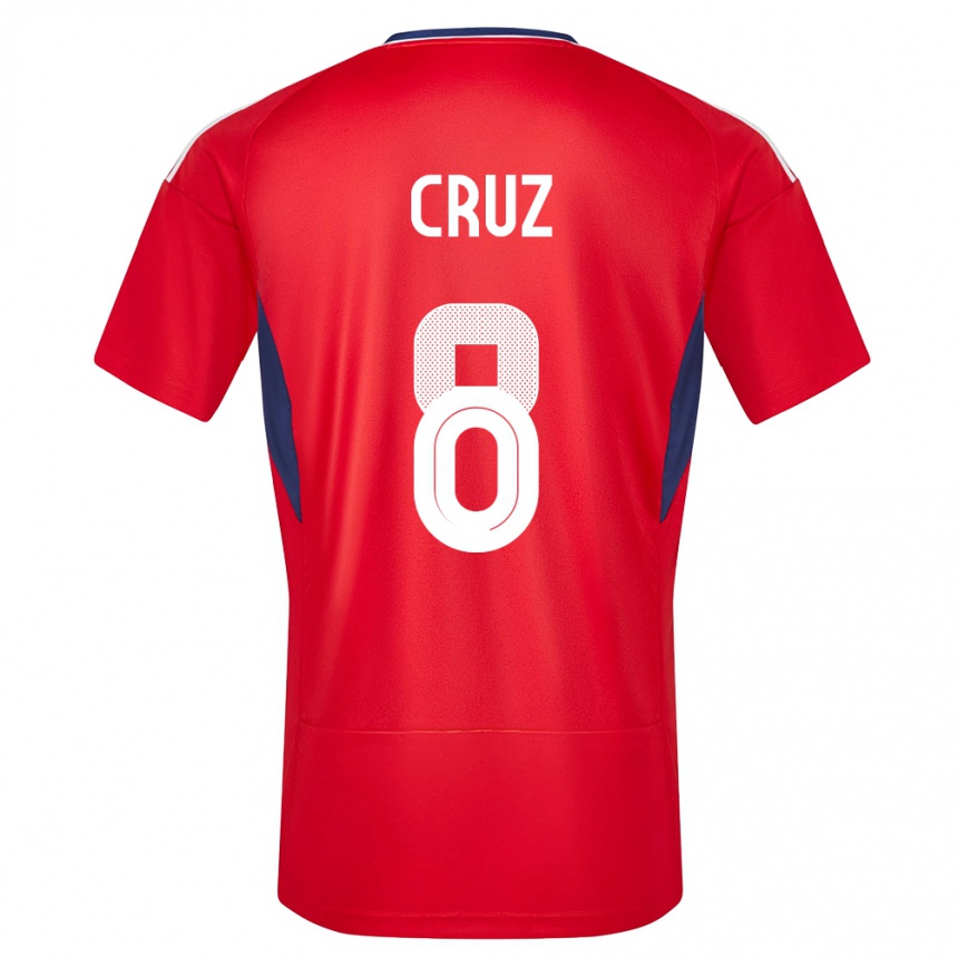 Damen Fußball Costa Rica Daniela Cruz #8 Rot Heimtrikot Trikot 24-26 T-Shirt Luxemburg
