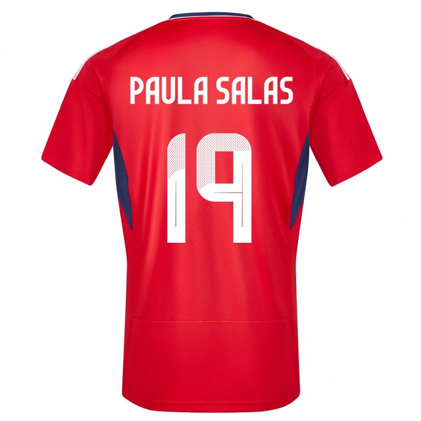 Damen Fußball Costa Rica Maria Paula Salas #19 Rot Heimtrikot Trikot 24-26 T-Shirt Luxemburg