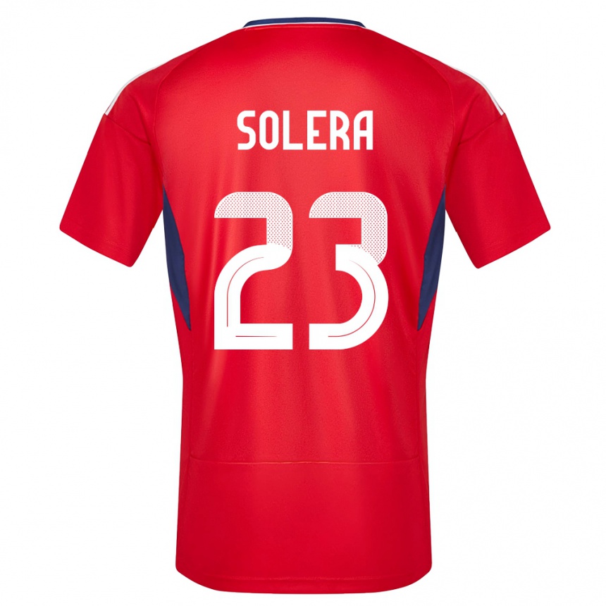 Damen Fußball Costa Rica Daniela Solera #23 Rot Heimtrikot Trikot 24-26 T-Shirt Luxemburg