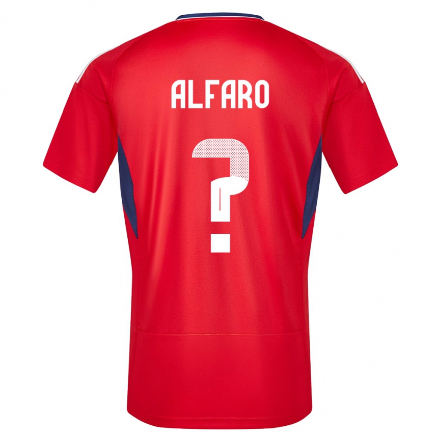 Damen Fußball Costa Rica Juan Alfaro #0 Rot Heimtrikot Trikot 24-26 T-Shirt Luxemburg