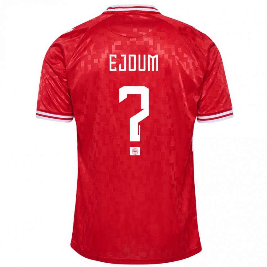 Damen Fußball Dänemark Max Ejdum #0 Rot Heimtrikot Trikot 24-26 T-Shirt Luxemburg