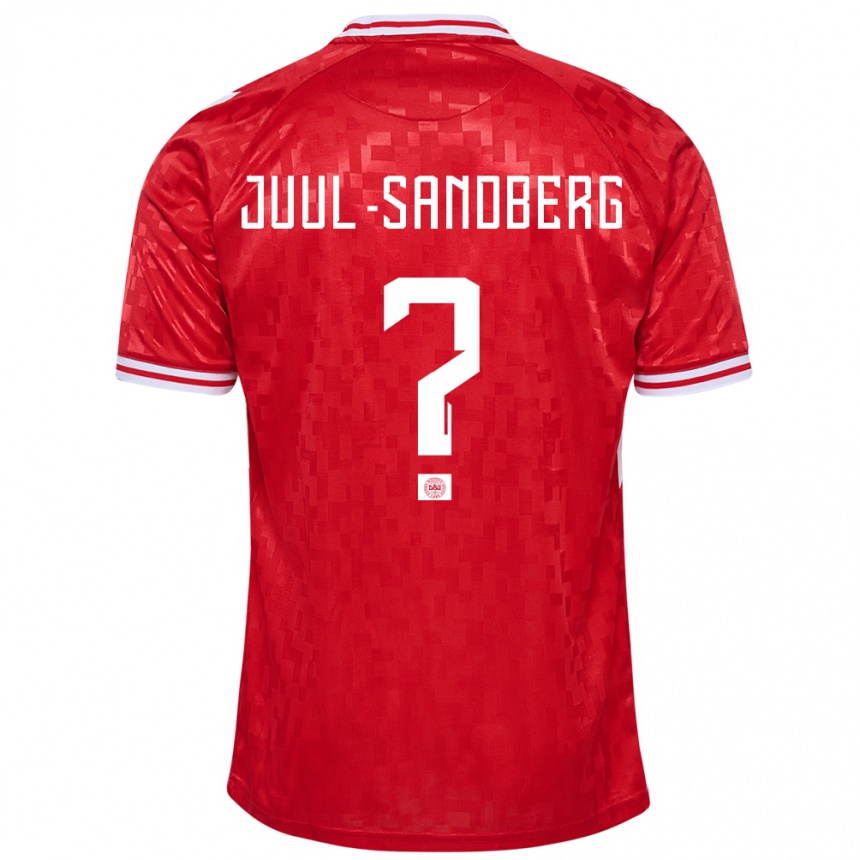 Damen Fußball Dänemark Nikolaj Juul-Sandberg #0 Rot Heimtrikot Trikot 24-26 T-Shirt Luxemburg