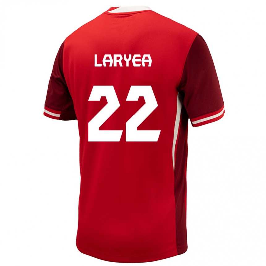 Damen Fußball Kanada Richie Laryea #22 Rot Heimtrikot Trikot 24-26 T-Shirt Luxemburg