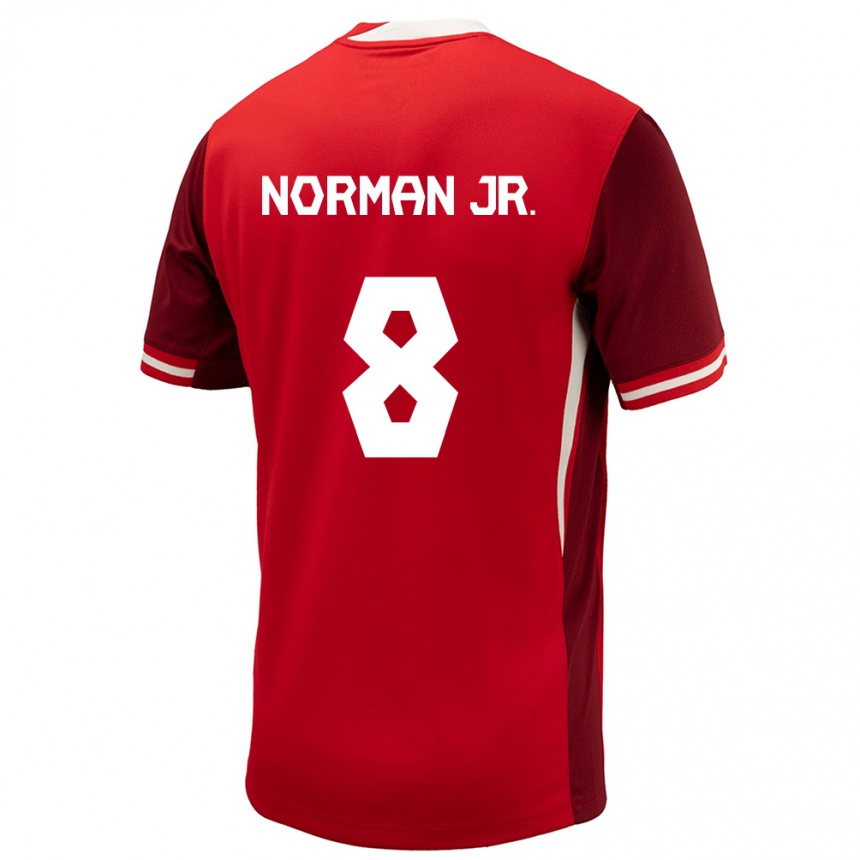 Damen Fußball Kanada David Norman Jr. #8 Rot Heimtrikot Trikot 24-26 T-Shirt Luxemburg