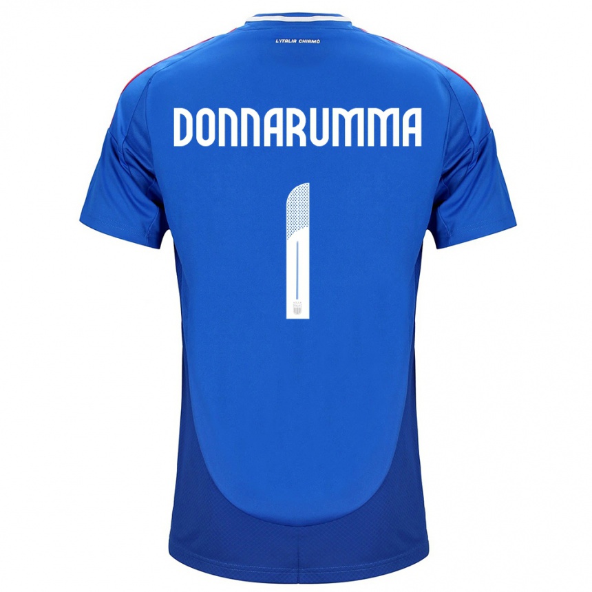 Damen Fußball Italien Gianluigi Donnarumma #1 Blau Heimtrikot Trikot 24-26 T-Shirt Luxemburg