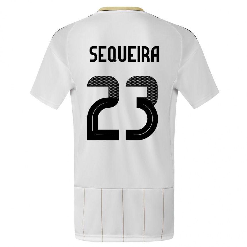 Damen Fußball Costa Rica Patrick Sequeira #23 Weiß Auswärtstrikot Trikot 24-26 T-Shirt Luxemburg