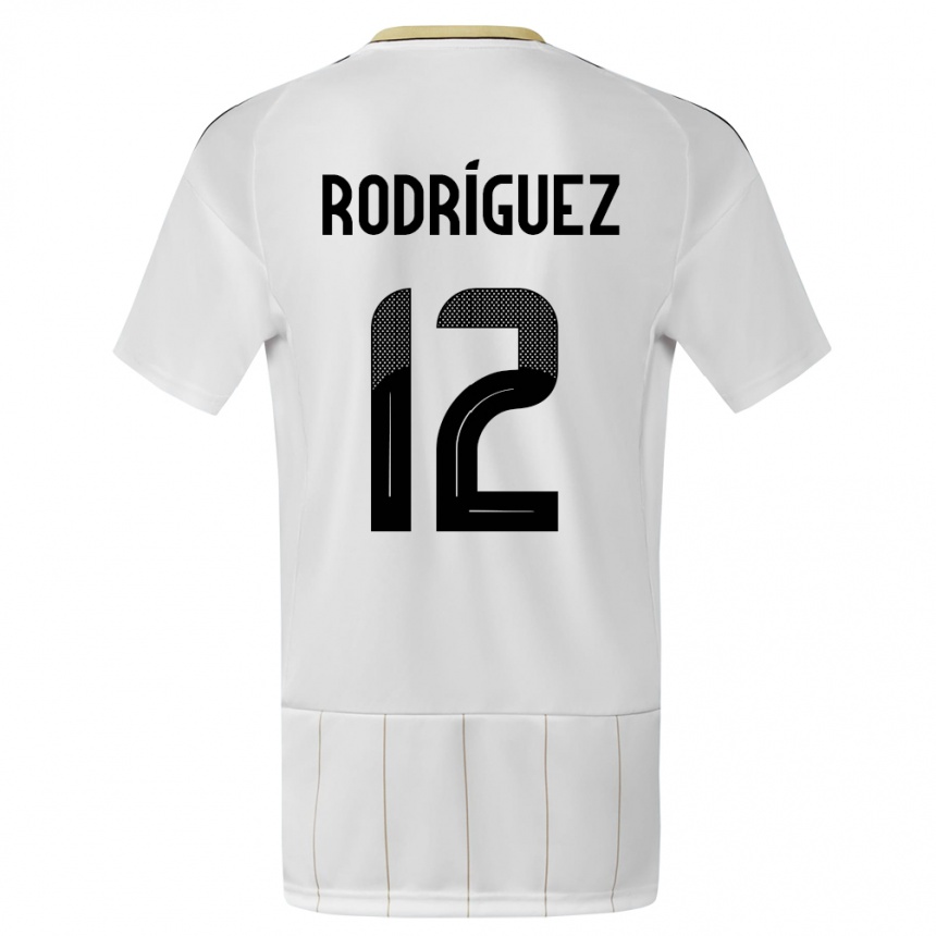 Damen Fußball Costa Rica Lixy Rodriguez #12 Weiß Auswärtstrikot Trikot 24-26 T-Shirt Luxemburg
