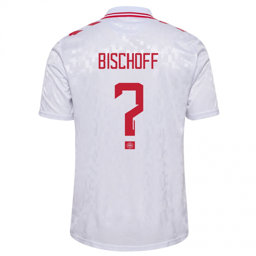 Damen Fußball Dänemark Clement Bischoff #0 Weiß Auswärtstrikot Trikot 24-26 T-Shirt Luxemburg