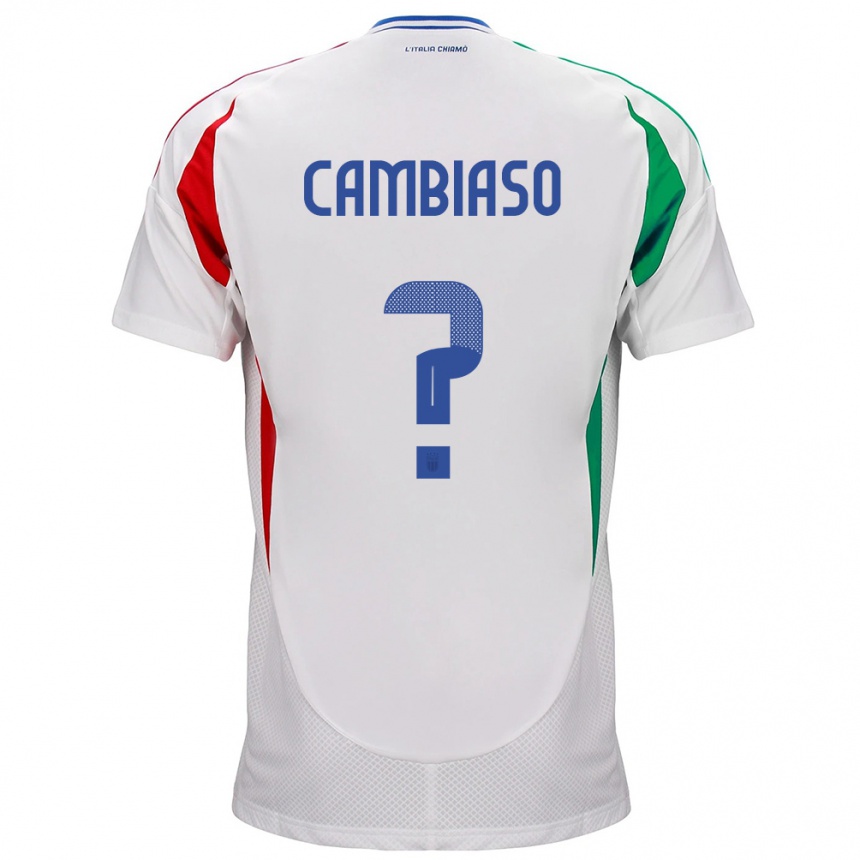 Damen Fußball Italien Andrea Cambiaso #0 Weiß Auswärtstrikot Trikot 24-26 T-Shirt Luxemburg