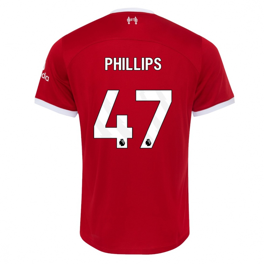 Kinder Fußball Nathaniel Phillips #47 Rot Heimtrikot Trikot 2023/24 T-Shirt Luxemburg