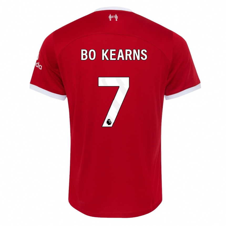 Kinder Fußball Missy Bo Kearns #7 Rot Heimtrikot Trikot 2023/24 T-Shirt Luxemburg