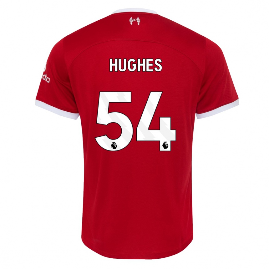 Kinder Fußball Liam Hughes #54 Rot Heimtrikot Trikot 2023/24 T-Shirt Luxemburg