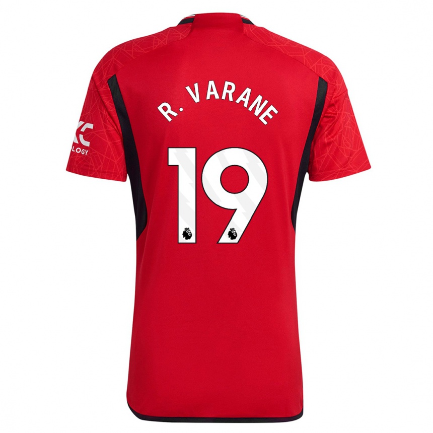 Kinder Fußball Raphael Varane #19 Rot Heimtrikot Trikot 2023/24 T-Shirt Luxemburg