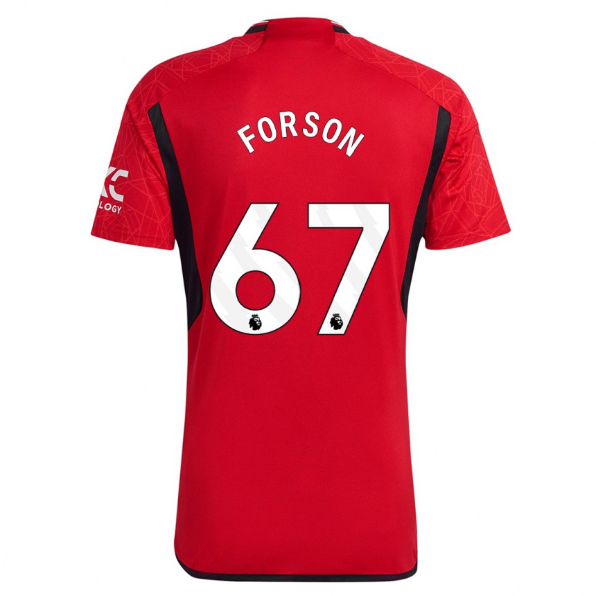 Kinder Fußball Omari Forson #67 Rot Heimtrikot Trikot 2023/24 T-Shirt Luxemburg