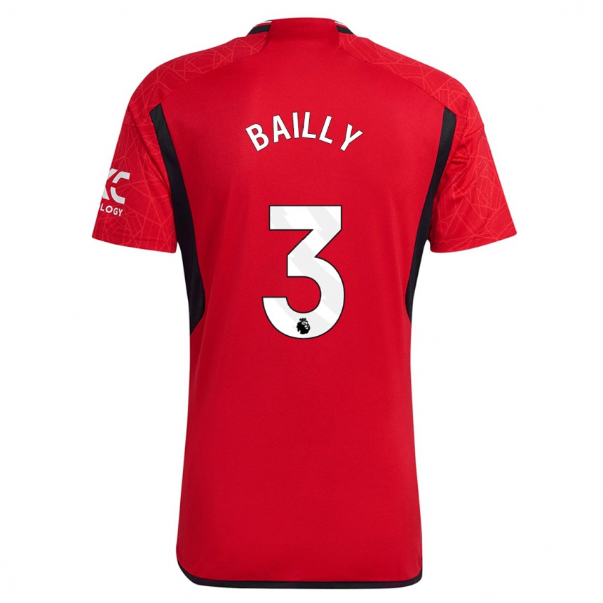 Kinder Fußball Eric Bailly #3 Rot Heimtrikot Trikot 2023/24 T-Shirt Luxemburg