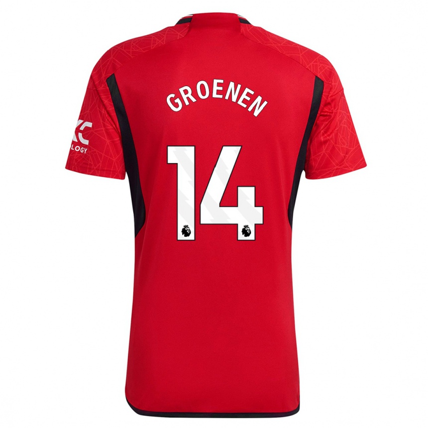 Kinder Fußball Jackie Groenen #14 Rot Heimtrikot Trikot 2023/24 T-Shirt Luxemburg