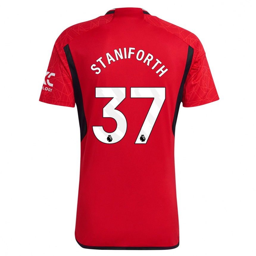 Kinder Fußball Lucy Staniforth #37 Rot Heimtrikot Trikot 2023/24 T-Shirt Luxemburg