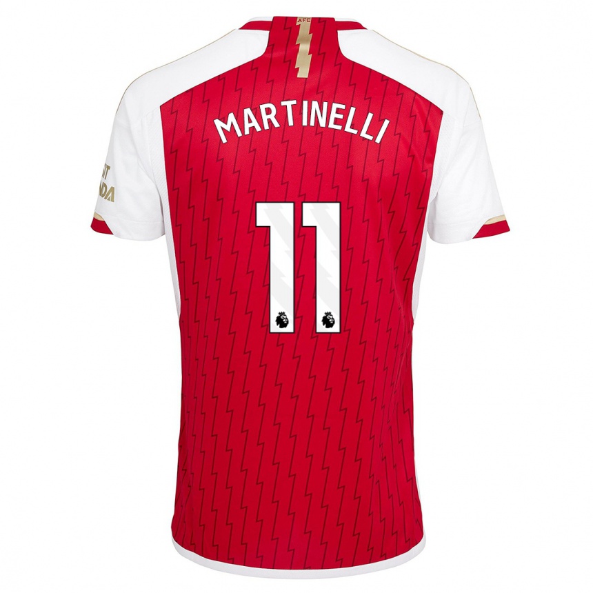 Kinder Fußball Gabriel Martinelli #11 Rot Heimtrikot Trikot 2023/24 T-Shirt Luxemburg