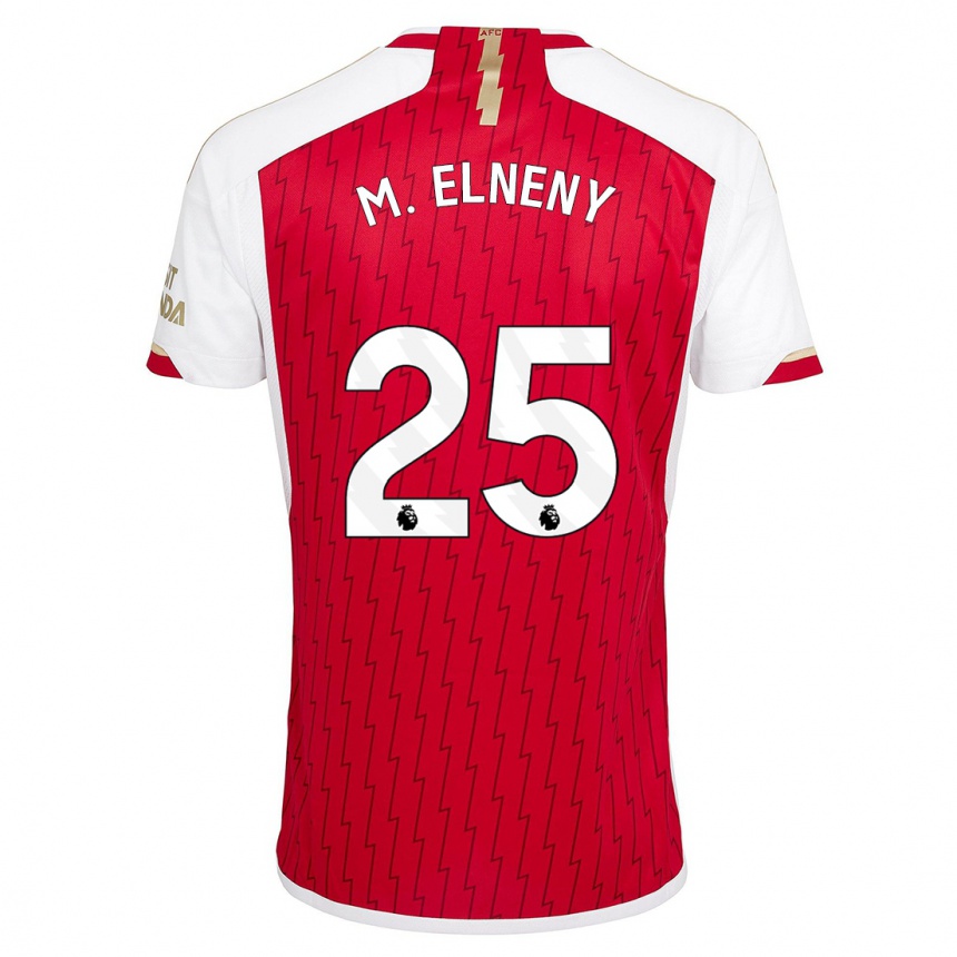 Kinder Fußball Mohamed Elneny #25 Rot Heimtrikot Trikot 2023/24 T-Shirt Luxemburg