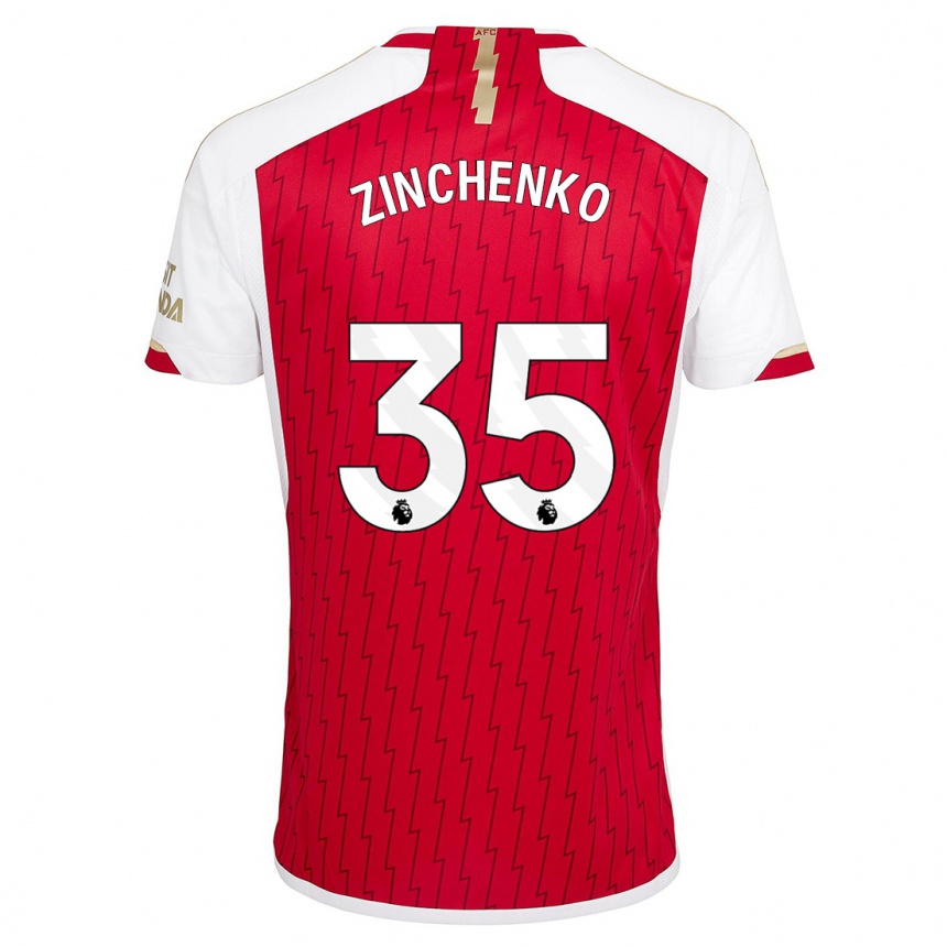 Kinder Fußball Oleksandr Zinchenko #35 Rot Heimtrikot Trikot 2023/24 T-Shirt Luxemburg