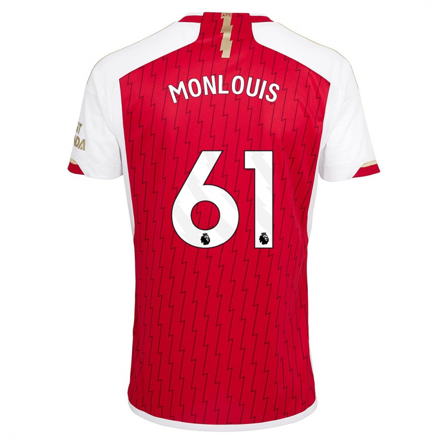 Kinder Fußball Zane Monlouis #61 Rot Heimtrikot Trikot 2023/24 T-Shirt Luxemburg